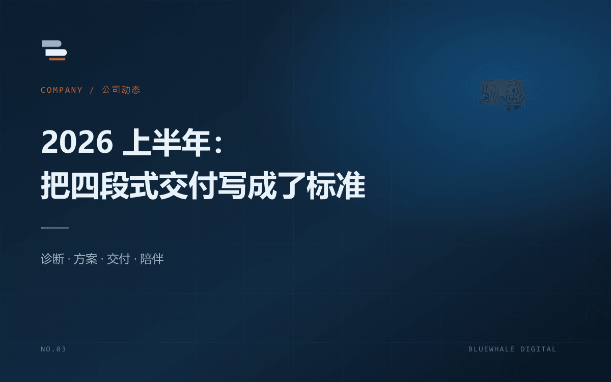 2026 上半年：把四段式交付写成了标准